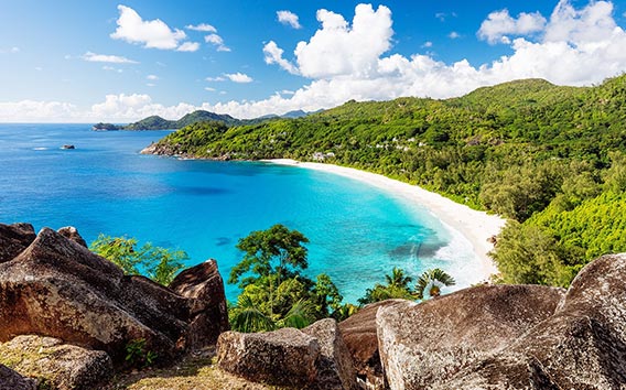 mahe-island Mahe island, aerial view, south of Mahe