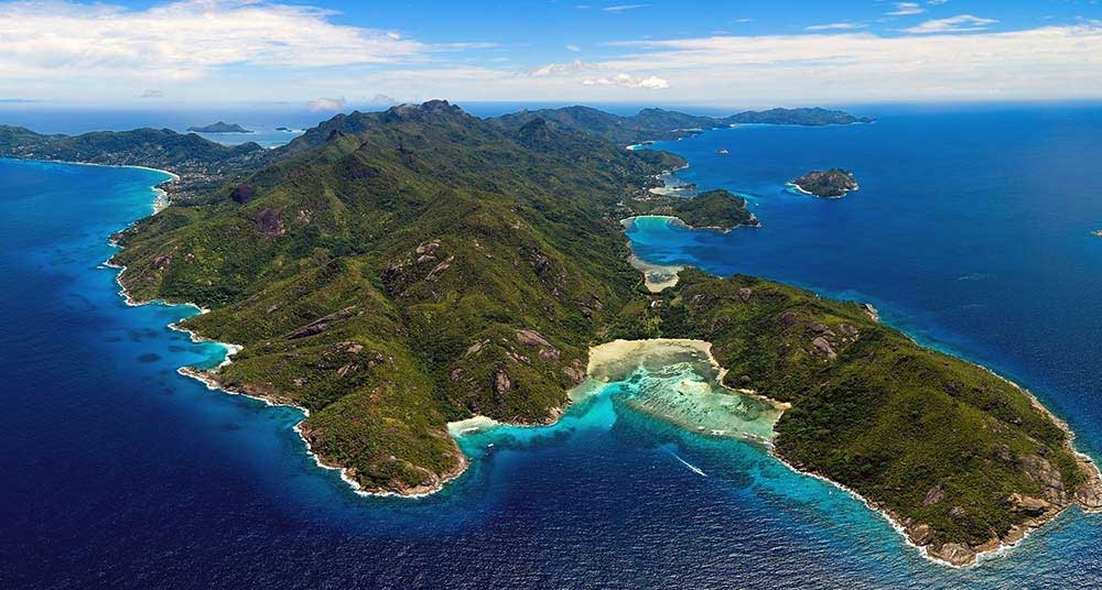 Mahe island aerial image